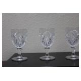 Lot of 3 Pressed Glass Goblets