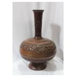 A Well Carved Wooden Vase