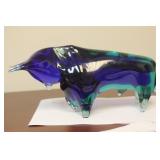 A Heavy Bohemian Artglass Bull