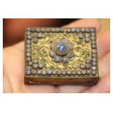 Metal Wire and Lapis Match Box