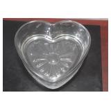 A Heart Shape Glass Bowl/Container