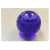 Blue Art Glass Paperweight