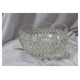 A Pressed Glass Footed Bowl