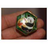 Chinese Panda Cloisonne Trinket Box