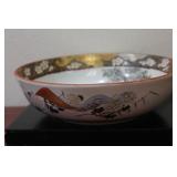 A Signed Rare Kutani Samurai Bowl