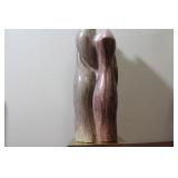 A Signed Marbel Bust on Metal Base