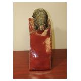 A Raku Pottery Container