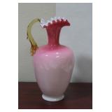 An Antique/Vintage Victorian Peachblown Pitcher