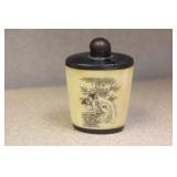Carved Erotica Bone Snuff Bottle