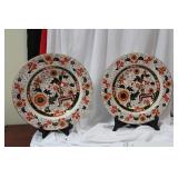 A Pair of Real A Bros Ironstone Flat Soup Bowls