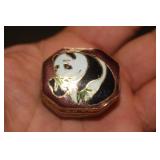 Chinese Panda Cloisonne Trinket Box