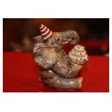 Enamel on Metal Elephant Trinket Box