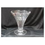 A Clear Glass Facet Vase