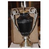 Decorative Metal Urn With Lid