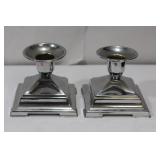 A Pair of Silverplated Candlesticks