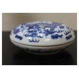 A Chinese Blue and White Porcelain Dragon Box