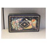 Russian Folk Art Wooden Jewelry Box