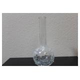 A Crackle Glass Beaker Form Vase