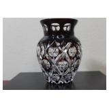 A Ruby Red Cut Glass Vase