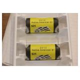 2010 Two Native american $1 Coin Rolls