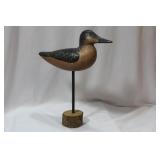 A Wooden Duck on Base