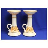 A Pair of Haeger Pottery Candlesticks