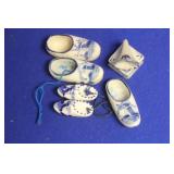 Lot of 6 Miniature Delft Items