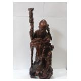 A Chinese Rosewood Carving of a Sage
