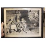Dated 1885 Etching on Silk