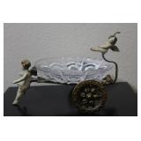 A Cast Iron and Glass Bowl/Dish