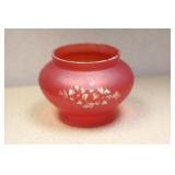 Cranberry Glass Satin Bowl