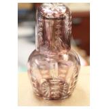 Cut Glass Bottle with Cup