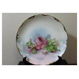 A Handpainted Rose Plate