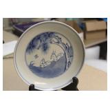 Antique Chinese Blue and White Elk Plate