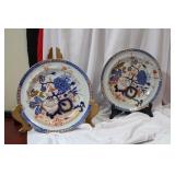 A Pair of Imari or Imari Style Plates