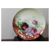 A Handpainted Rose Plate