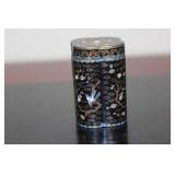 An Antique Chinese Small Cloisonne Cylinder Box