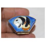 Chinese Panda Cloisonne Trinket Box