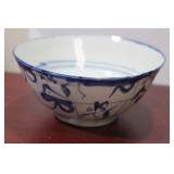 A Signed Antique Chinese Blue and White Bowl