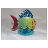 An Enamel Fish Candle Holder