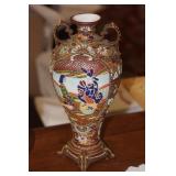 Japanese Moriage Two Handle Vase