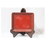 A Chinese Cinnabar Lacquer Tray
