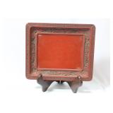 A Chinese Cinnabar Lacquer Tray