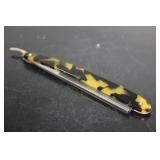A Faux Turtle Shell Handle Straight Razor