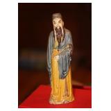 Chinese Polychrome Pottery Man