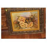 Signed Troutman Floral Oil Painting
