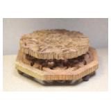 Lot of 2 Wooden Trivet