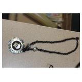 Lacquer, Mother of Pearl, Stone Necklace