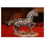 Enamel on Metal Zebra Trinket Box