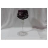 An Amethyst Cut Glass Goblet